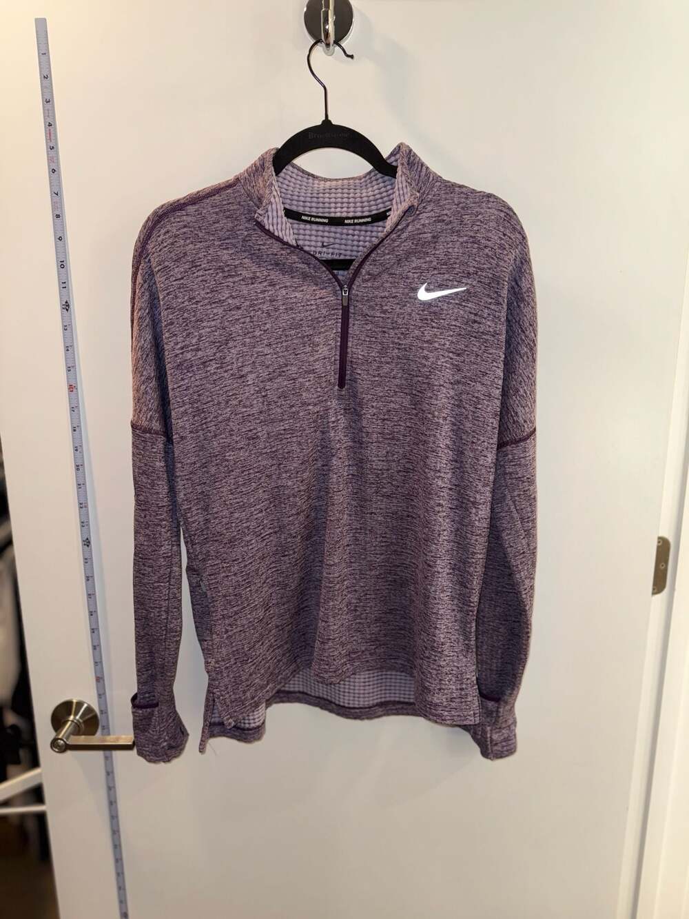Nike Women's Dri-FIT Element 1/2-Zip Running Top Purple Heather Size M